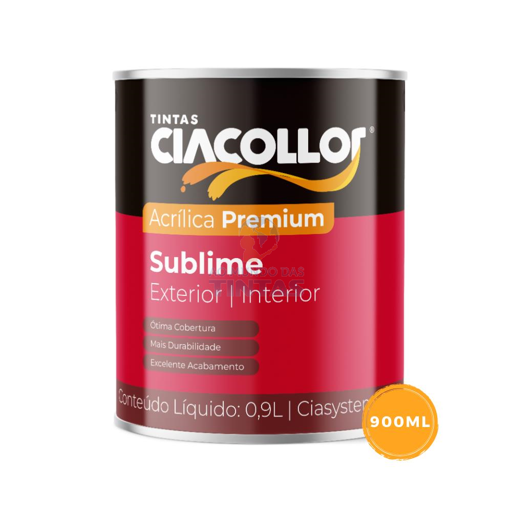 Tinta Acrílica Fosca Branco Sublime Ciacollor 900ml - Quarto de Lata