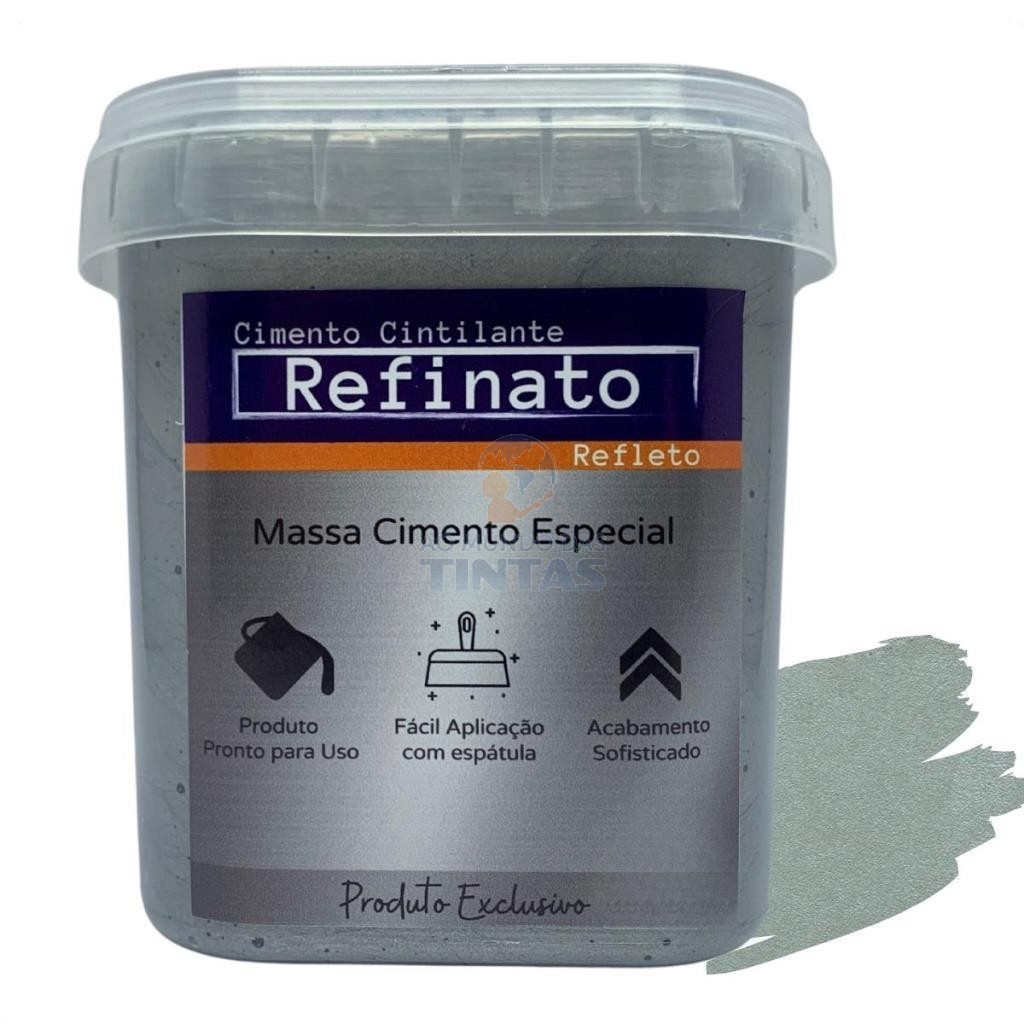Massa Efeito Cimento Queimado Perolizado Meditação 1kg Refinato Refleto Aveludado