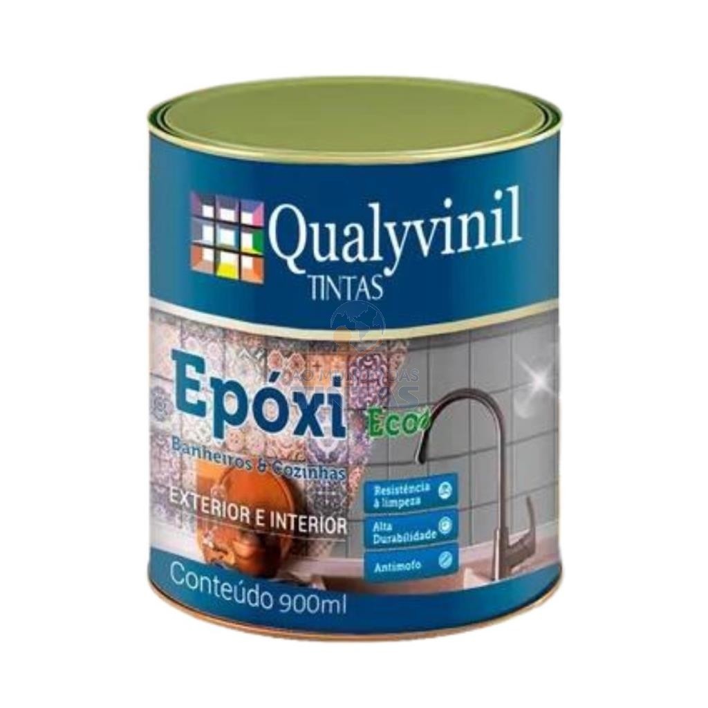 TINTA BRANCA PARA AZULEJO EPOXY A BASE DE AGUA QUALYVINIL 0.9L