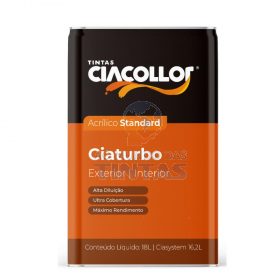 Tinta Acrílica Fosca Branco Ciaturbo Ciacollor 18L - Lata Grande