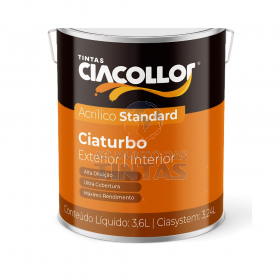 Tinta Acrílica Fosca Branco Ciaturbo Ciacollor 3,6L - Galão Pequeno