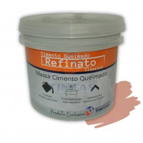 Massa Efeito Cimento Queimado Para Parede Rose Gold 5kg Refinato Classico Fosco