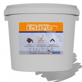 Massa Efeito Cimento Queimado Para Parede Cinza Contemporaneo 25kg Refinato Classico Fosco