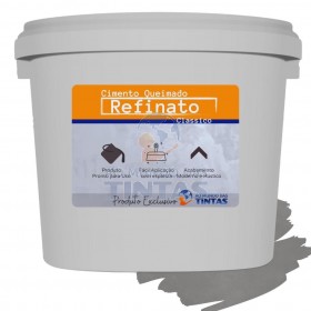Massa Efeito Cimento Queimado Para Parede Cinza Europeu 25kg Refinato Classico Fosco