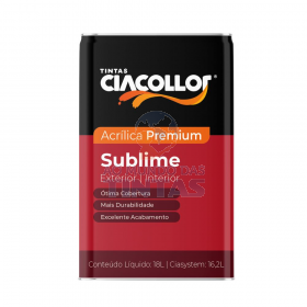 Tinta Acrílica Fosca Branco Sublime Ciacollor 18L - Alto Rendimento