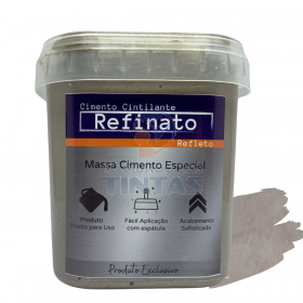 Massa Efeito Cimento Queimado Perolizado Bronze Antigo 1kg Refinato Refleto Aveludado