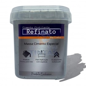 Massa Efeito Cimento Queimado Perolizado Cerrado 1kg Refinato Refleto Aveludado