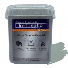Massa Efeito Cimento Queimado Perolizado Meditação 1kg Refinato Refleto Aveludado