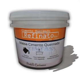Massa Efeito Cimento Queimado Para Parede Interna Cinza Europeu 5kg Refinato Eco Fosco