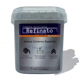 Massa Efeito Cimento Queimado Perolizado Vale da Lua 1kg Refinato Refleto Aveludado