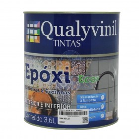 TINTA BRANCA PARA AZULEJO EPOXY A BASE DE AGUA QUALYVINIL 3,6l