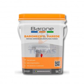 Tinta Emborrachada Branca Baronecryl Parede 18kg
