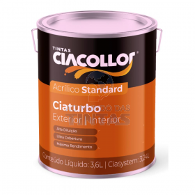 Tinta Acrílica Fosca Branco Ciaturbo Ciacollor 3,6L - Galão Pequeno