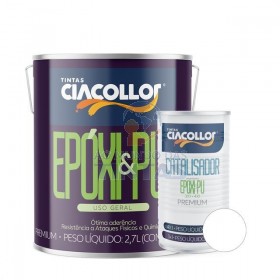 TINTA EPOXI BRANCO KIT COM CATALISADOR CIACOLOR GALAO 3,6L