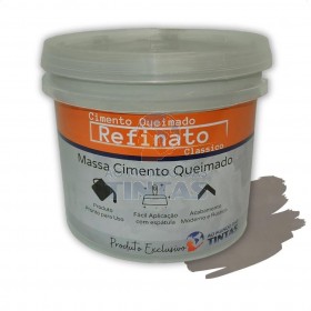 Massa Efeito Cimento Queimado Para Parede Argila Natural 5kg Refinato Classico Fosco